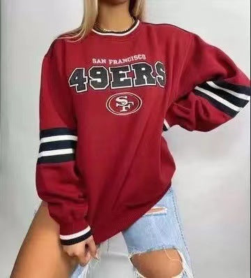 Loose-Fit NFL Graphic Long Sleeve Sweatshirt for Women