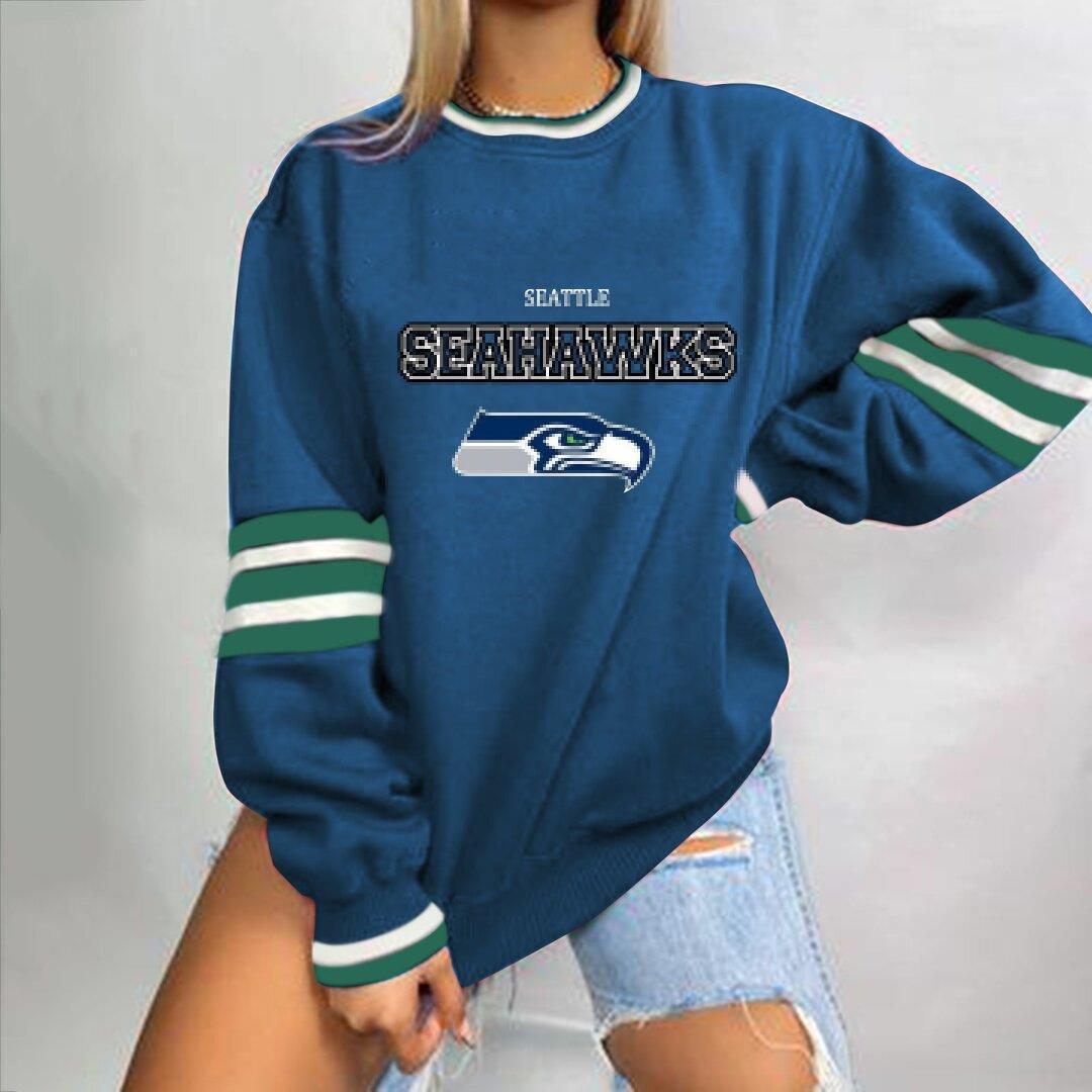 Loose-Fit NFL Graphic Long Sleeve Sweatshirt for Women